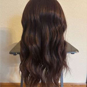 Chelsea Smith Crowns Long Brunette Wig with bangs